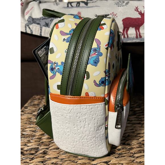 Loungefly Disney Lilo & Stitch Spam Musubi Stitch Mini Backpack Wallet - Picture 5 of 9